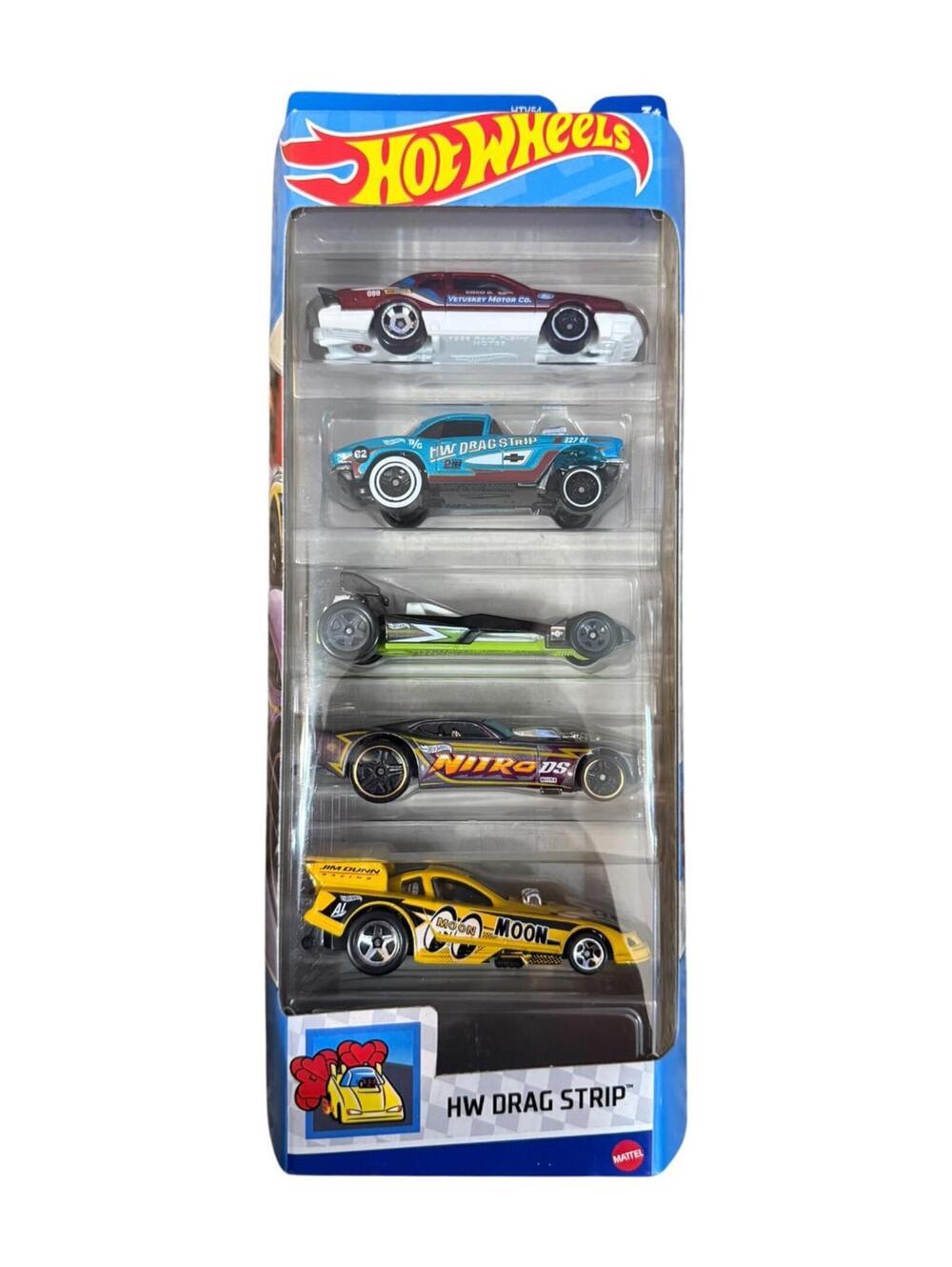2025 Hot Wheels 5-pack Toy Cars HW Drag Strip